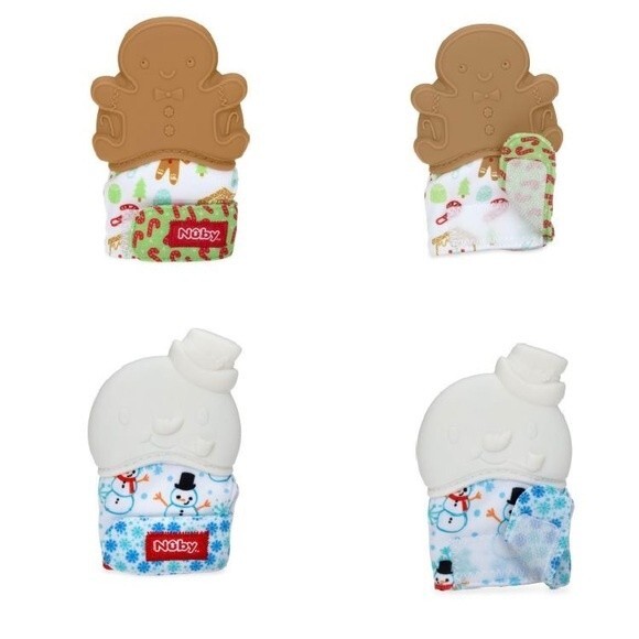 Nuby Happy Hands Holiday Soothing Teething Mitten - Picture 1 of 7